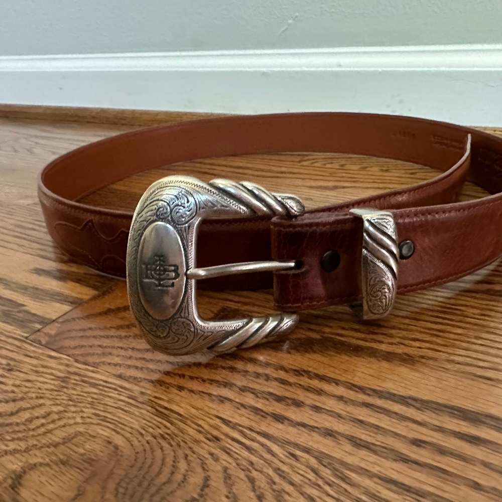 Lucchese W2241 Classics USA Made Leather Western Belt Size 38